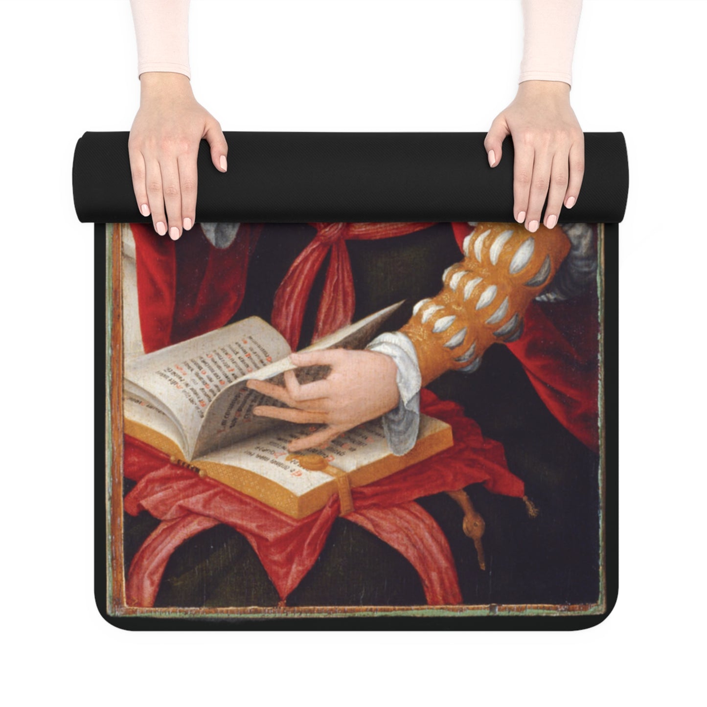 Saint Barbara by Jean Bellegambe 1520 Print - Yoga Mat