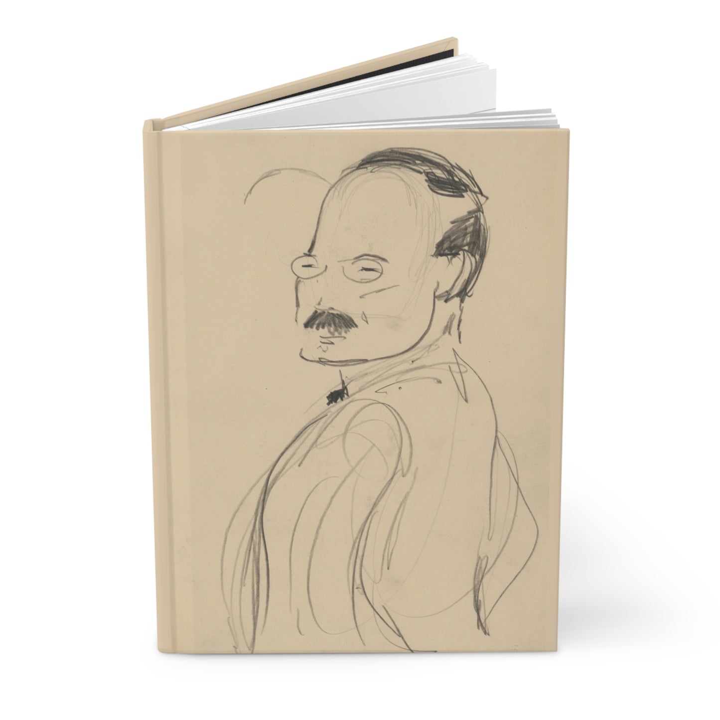 Unidentified Man by Robert Henri 1916 Print - Hardcover Journal