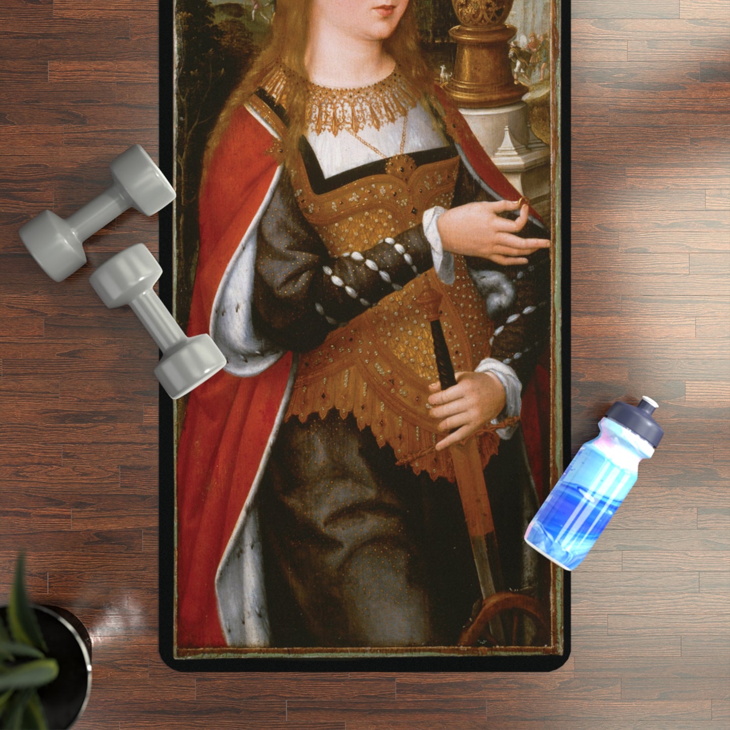 Saint Catherine by Jean Bellegambe 1520 Print - Yoga Mat