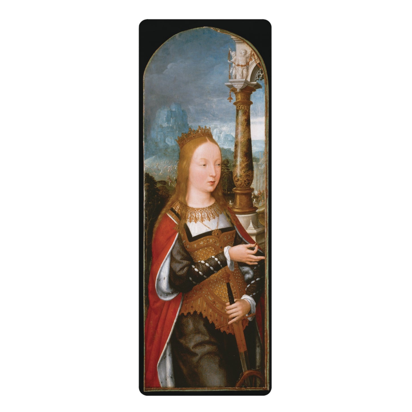 Saint Catherine by Jean Bellegambe 1520 Print - Yoga Mat