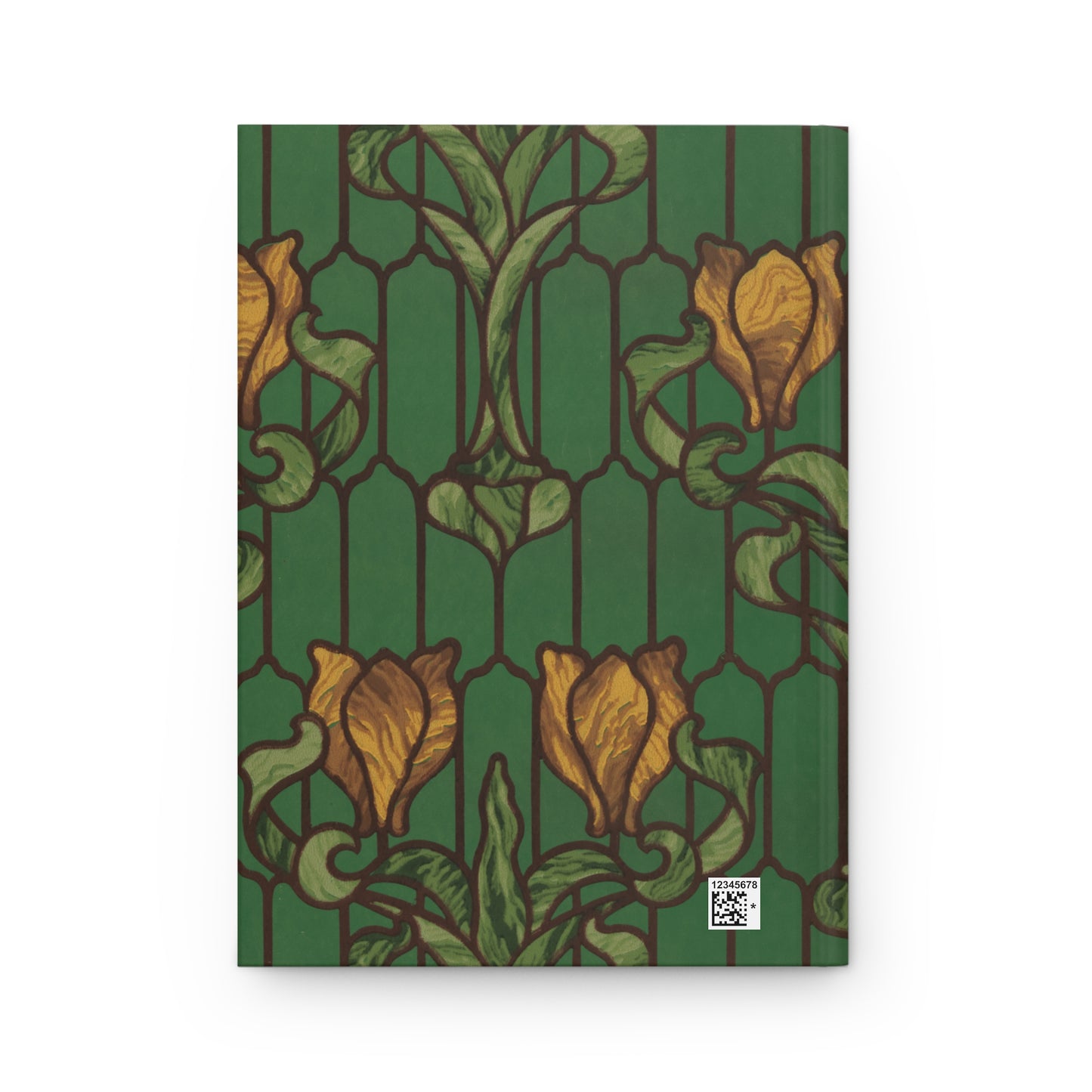 Yellow Tulips Art Nouveau Wallpaper 1900 Print - Hardcover Journal
