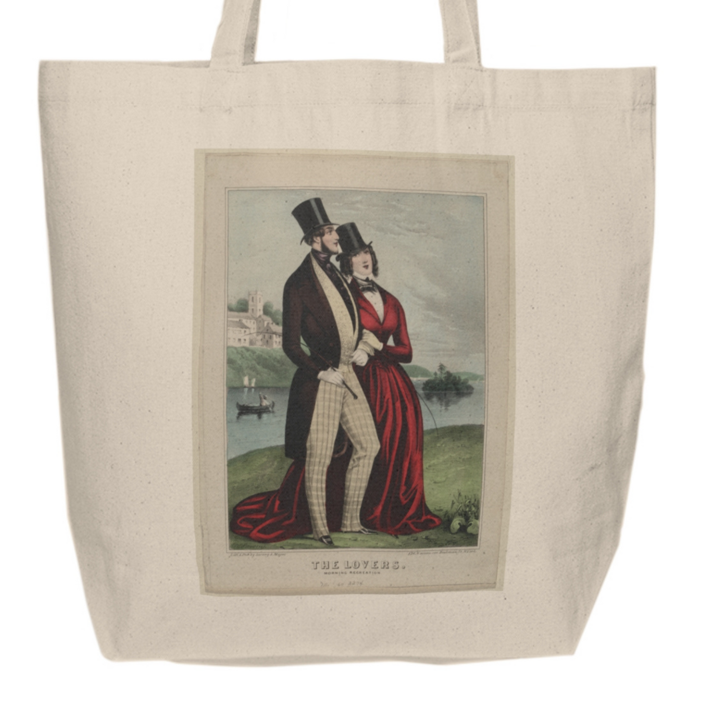 The Lovers 1850 Print - Canvas Shopping Tote Bag