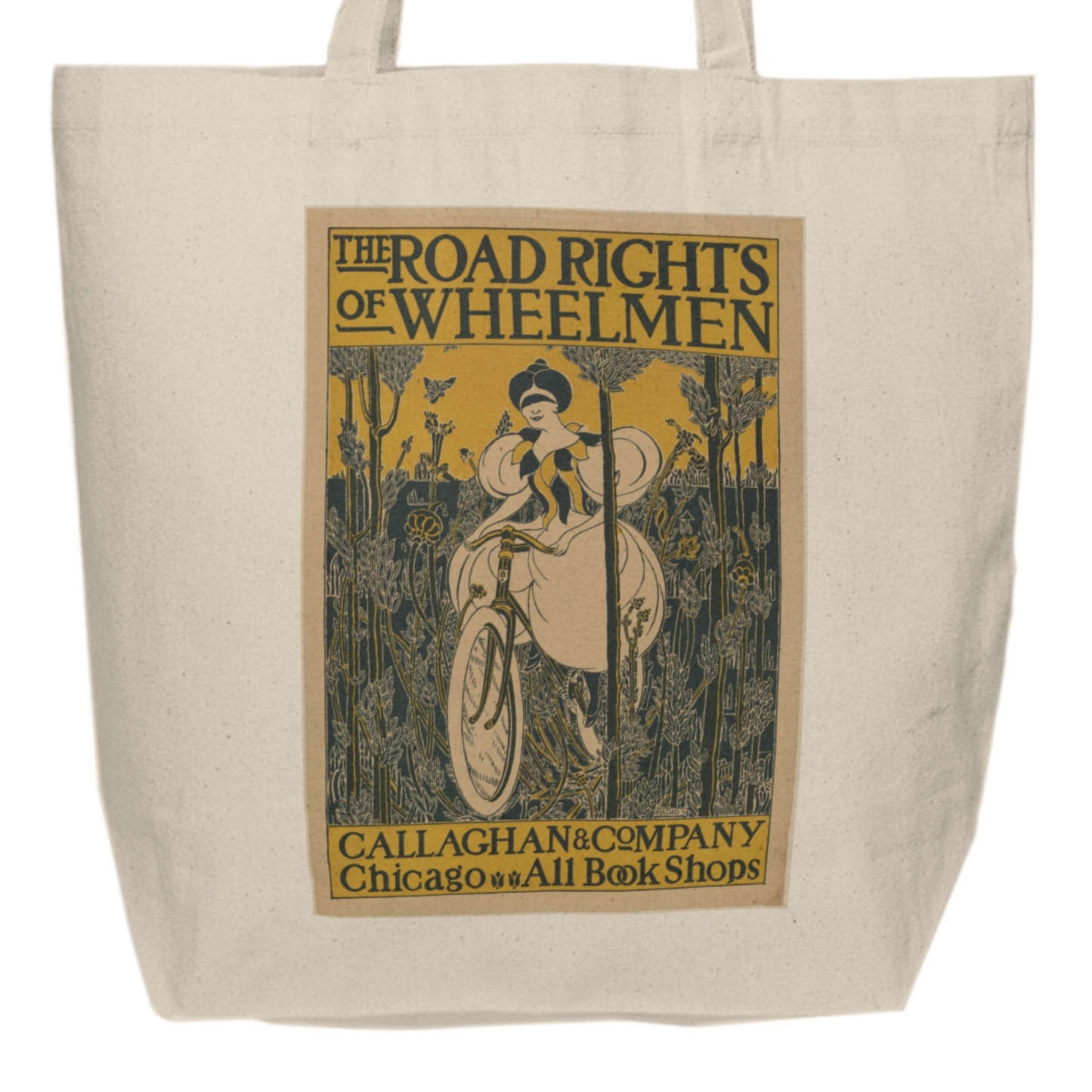 The Road Rights of Wheelmen 1895 Print - Canvas Shopping Tote Bag