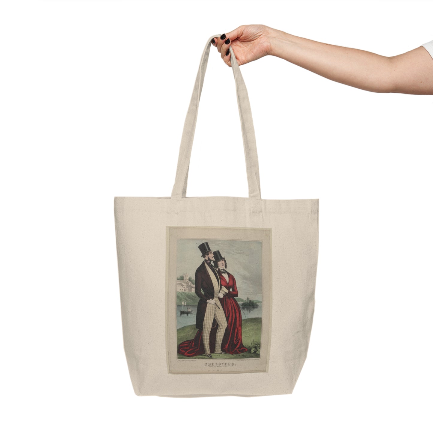 The Lovers 1850 Print - Canvas Shopping Tote Bag