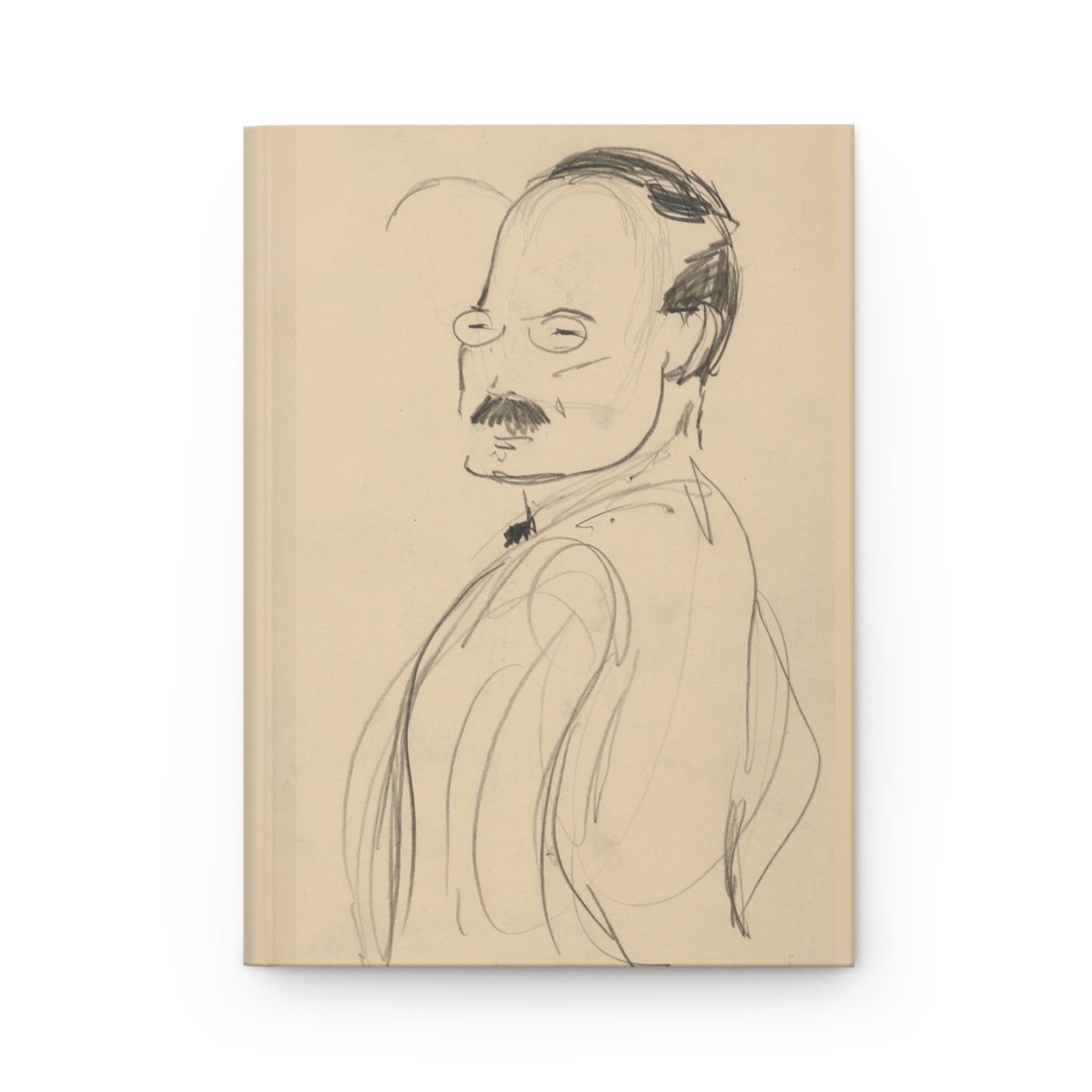 Unidentified Man by Robert Henri 1916 Print - Hardcover Journal