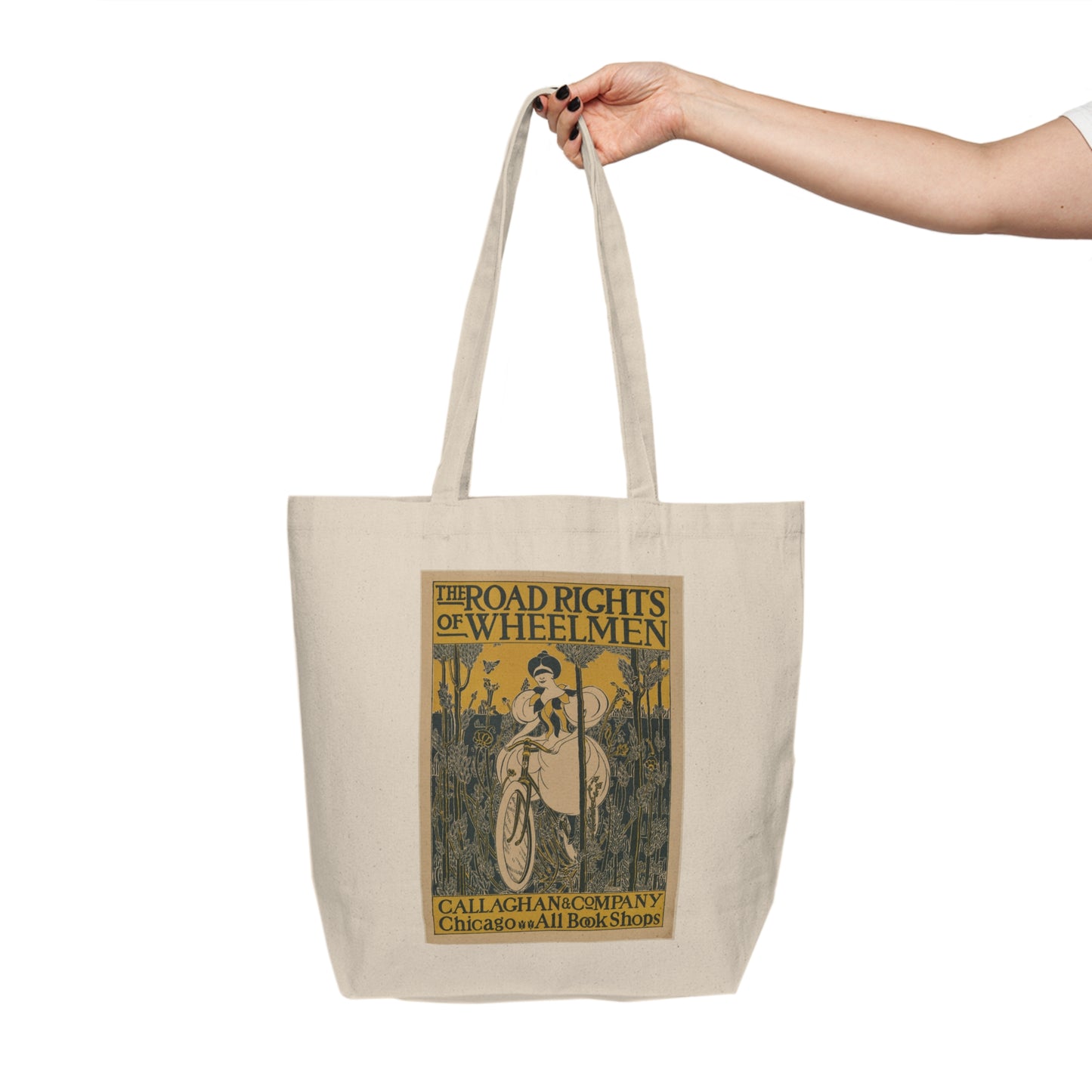 The Road Rights of Wheelmen 1895 Print - Canvas Shopping Tote Bag