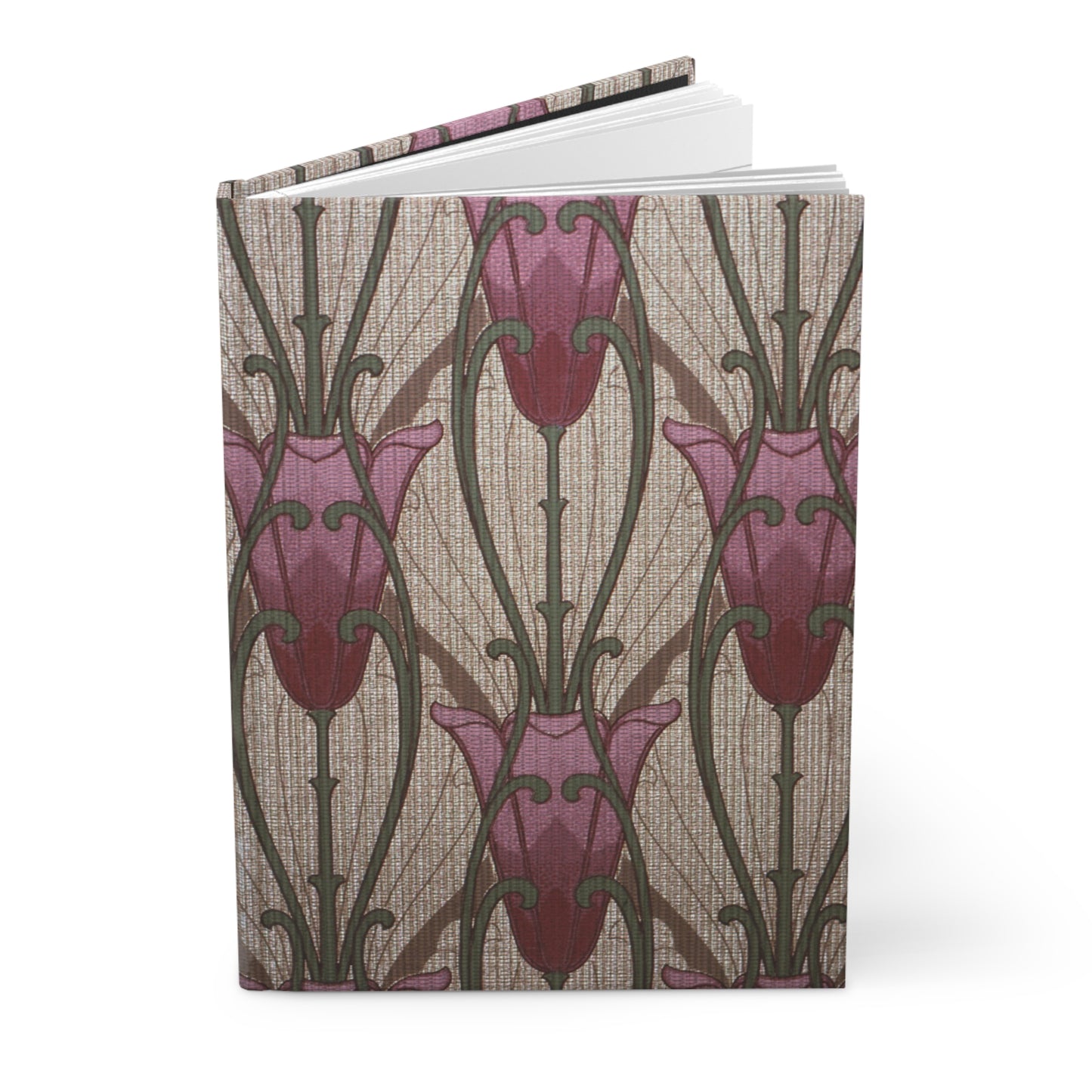 Tulip & Scroll Art Nouveau Wallpaper 1906 / 1907 Print - Hardcover Journal