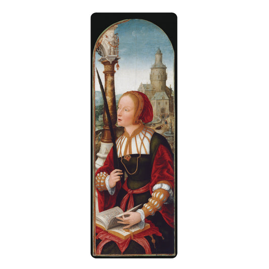Saint Barbara by Jean Bellegambe 1520 Print - Yoga Mat