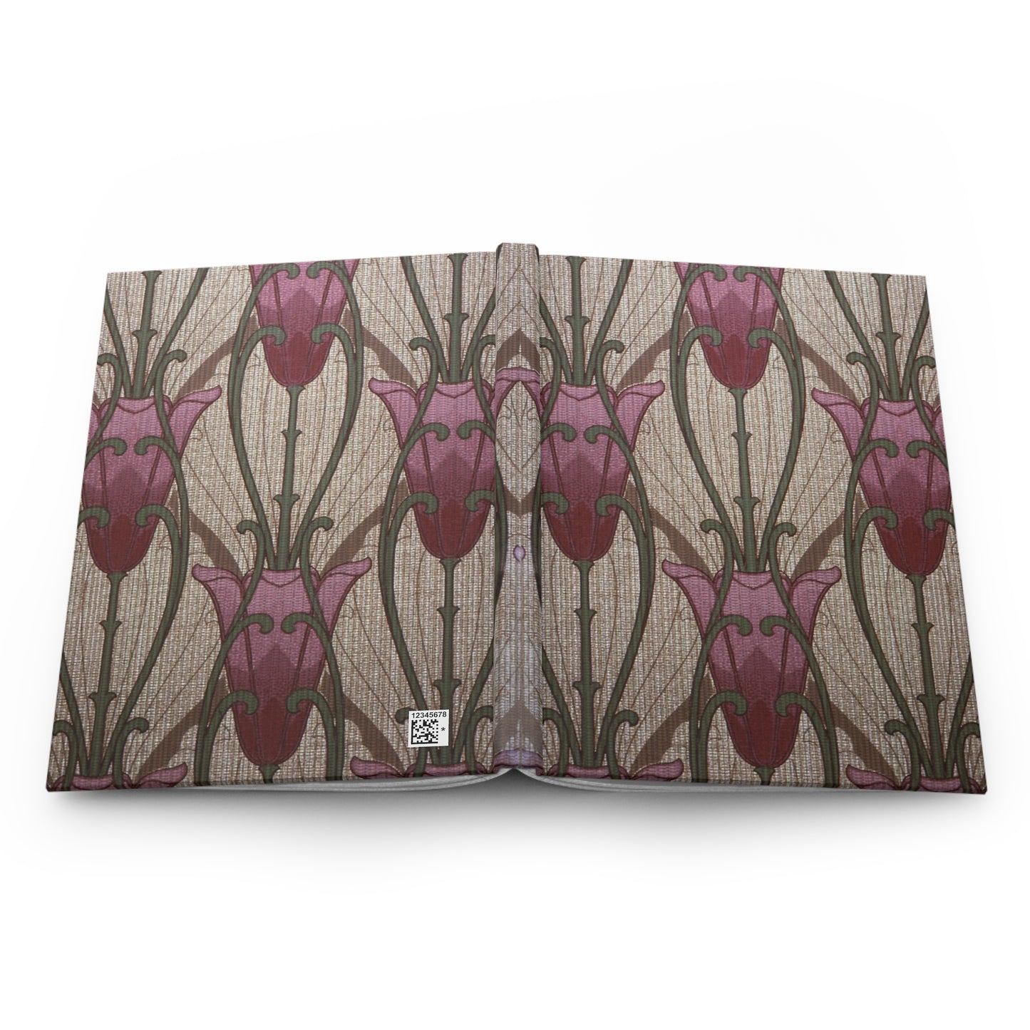 Tulip & Scroll Art Nouveau Wallpaper 1906 / 1907 Print - Hardcover Journal