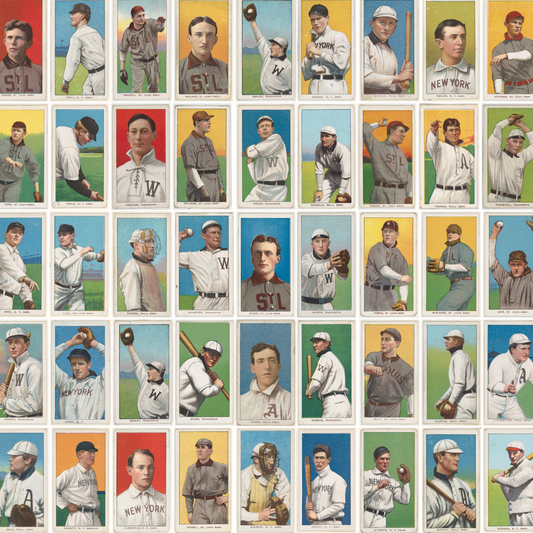 Victorian Baseball Cards 1900 to 1911 Collage Print - Gift Wrap