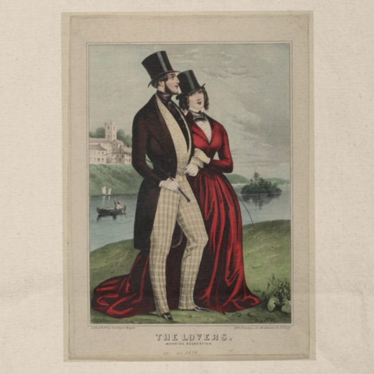 The Lovers 1850 Print - Canvas Shopping Tote Bag