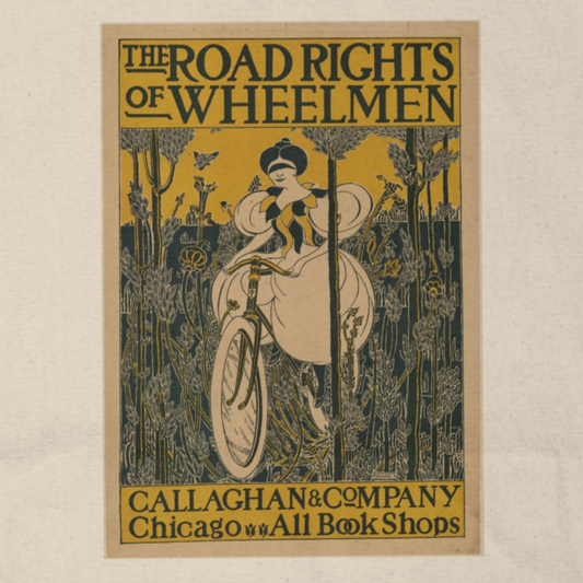 The Road Rights of Wheelmen 1895 Print - Canvas Shopping Tote Bag