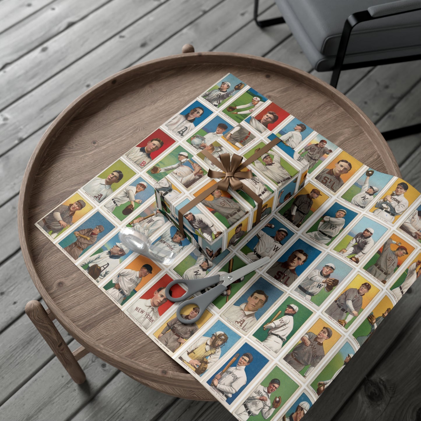 Victorian Baseball Cards 1900 to 1911 Collage Print - Gift Wrap