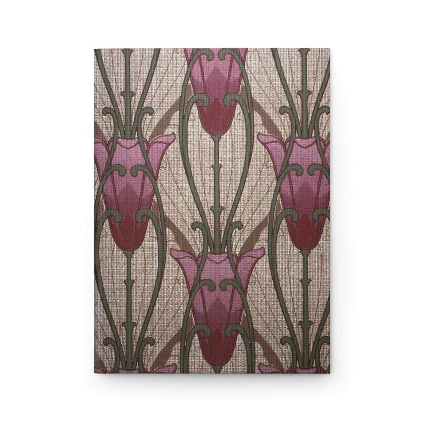Tulip & Scroll Art Nouveau Wallpaper 1906 / 1907 Print - Hardcover Journal