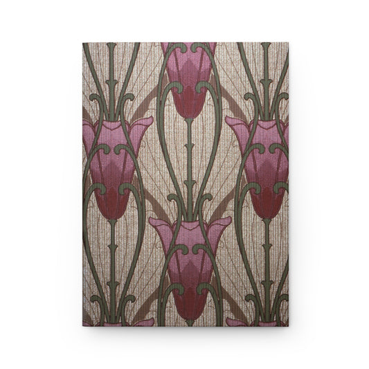 Tulip & Scroll Art Nouveau Wallpaper 1906 / 1907 Print - Hardcover Journal